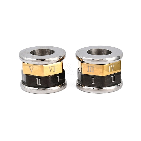 Rotatable 201 Stainless Steel Beads STAS-F339-03-1