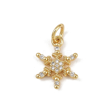 Brass Micro Pave Cubic Zirconia Charms KK-H077-02G-04-1