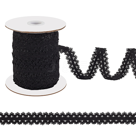 40M Nylon Elastic Double Edged Picot Lace Ribbons OCOR-WH0101-47A-1