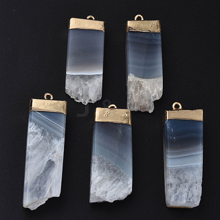 Natural Agate Pendants G-Q998-038-1