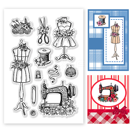 Custom PVC Plastic Clear Stamps DIY-WH0448-0601-1