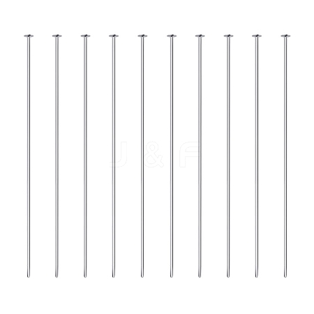 BENECREAT 925 Sterling Silver Flat Head Pins STER-BC0001-10S-1