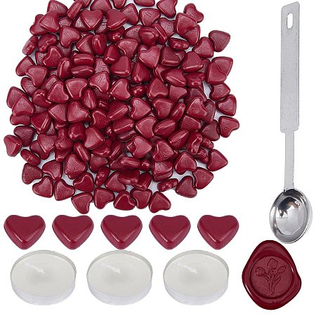 200Pcs Heart Sealing Wax Particles DIY-CP0009-29-1