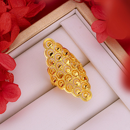 Brass Adjustable Finger Rings FS-WGF67D5-04-1