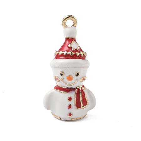 Christmas Alloy Enamel Pendants ENAM-F156-01G-05-1
