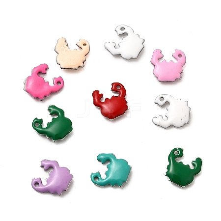 304 Stainless Steel Enamel Charms STAS-Q363-14E-P-1