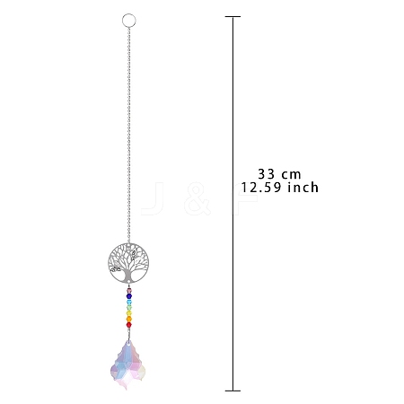 Crystal Glass Sun Catcher Pendant PW-WG8D0B8-04-1