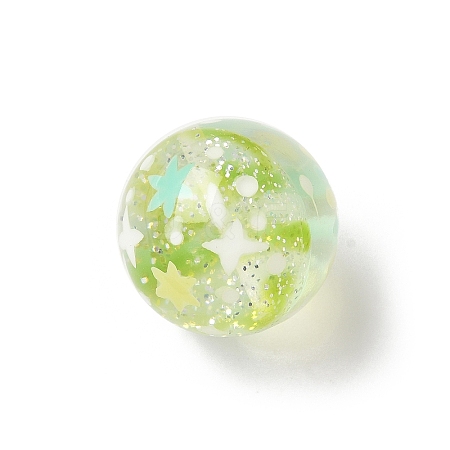 Transparent Resin Enamel Beads RESI-M052-01D-1