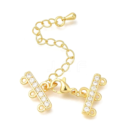 Rack Plating Brass Lobster Claw Clasps X-KK-F883-18KCG-1