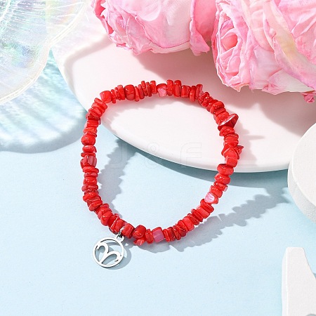 Constellation Non-Tarnish 304 Stainless Steel Charms Bracelets BJEW-JB12480-01-1