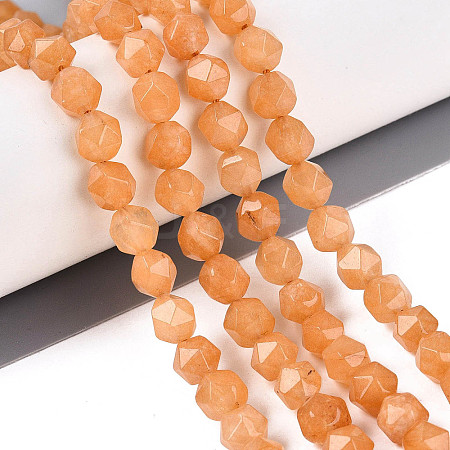 Dyed Natural White Jade Beads Strands G-T139-8mm-46R-1