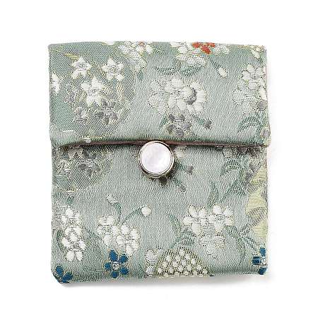 Flower Print Cloth Jewelry Storage Bags ABAG-A009-04B-1