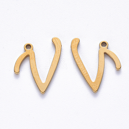 PVD Vacuum Plating 201 Stainless Steel Charms STAS-R105-V-G-1