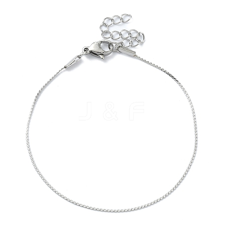 Non-Tarnish 304 Stainless Steel Serpentine Chain Bracelets BJEW-D020-01P-1