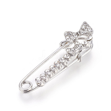 Platinum Plated Alloy Brooches JEWB-WH0003-01P-1