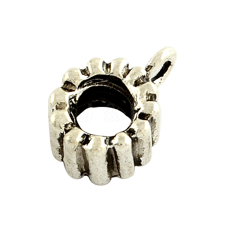 Tibetan Style Alloy Tube Bails TIBE-30172-AS-LF-1