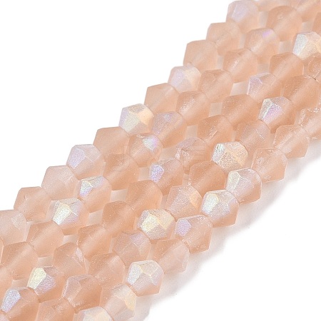 Imitate Austrian Crystal Bicone Frosted Glass Beads Strands EGLA-A039-T3mm-MB12-1