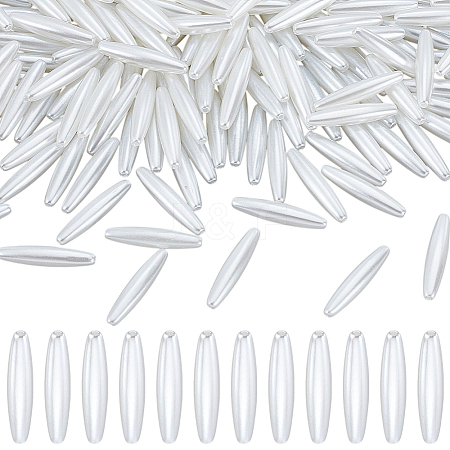 200Pcs Oval Acrylic Imitation Pearl Beads OACR-HY0001-20-1
