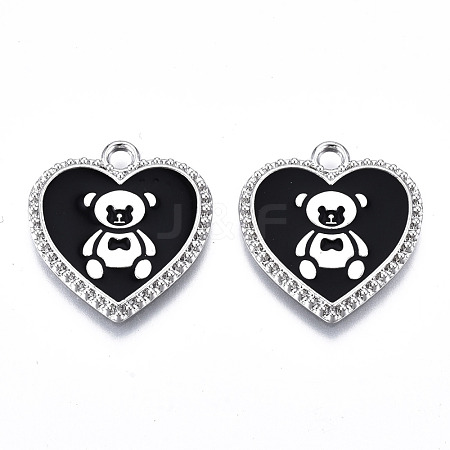 Eco-Friendly Alloy Enamel Pendants ENAM-Q437-042P-01-NR-1