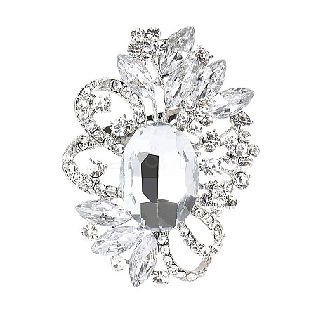 Alloy Rhinestone Brooch for Backpack Clothes PW-WG4AA4A-08-1