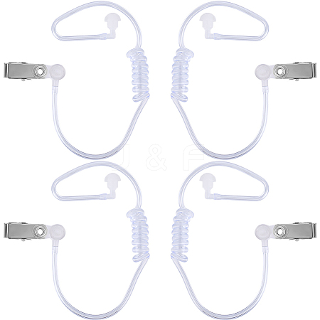 5Pcs PVC Plastic Replacement Acoustic Coil Tube with Earbuds KY-BBC0001-04-1