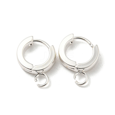 201 Stainless Steel Huggie Hoop Earrings Findings STAS-A167-01L-S-1