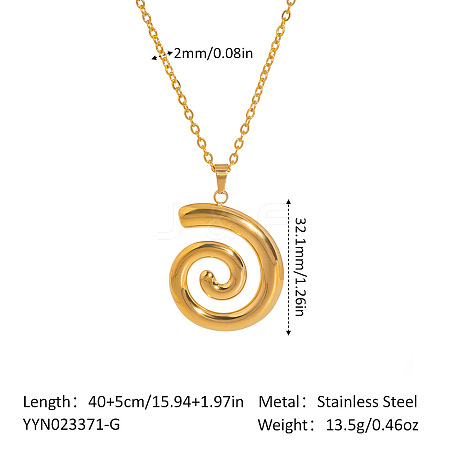 Minimalist Ocean 304 Stainless Steel Pendant Necklaces for Women LS-HW3248-2-1