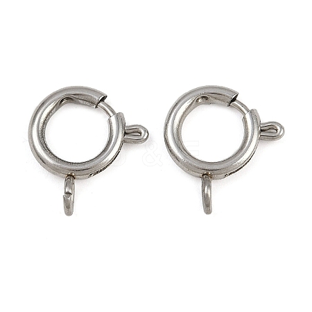 304 Stainless Steel Spring Ring Clasps STAS-B095-05E-P-1