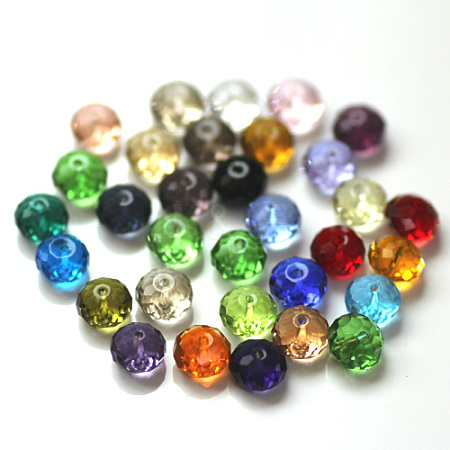 Imitation Austrian Crystal Beads SWAR-F068-4x6mm-M-1