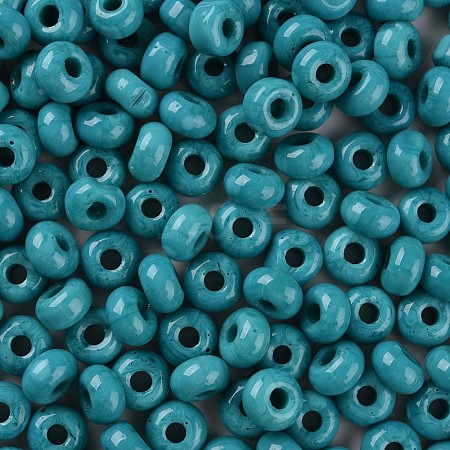 Opaque Colours Glass Round Beads X-SEED-S045-002A-A02-1