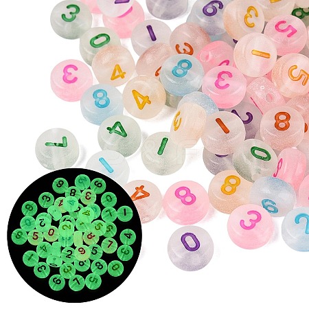 Luminous Transparent Acrylic Beads TACR-Q013-06B-1