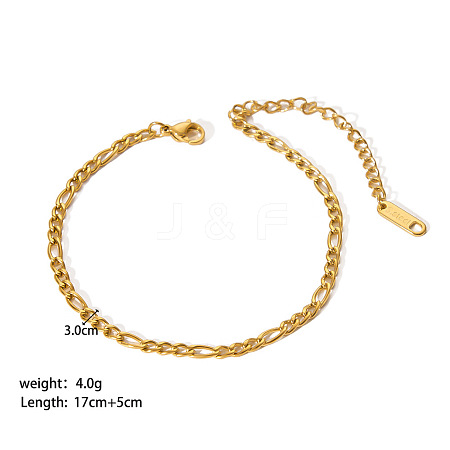 Stylish 304 Stainless Steel Fine Blade Twisted Chain Women's Titanium Steel Bracelet XR9988-5-1