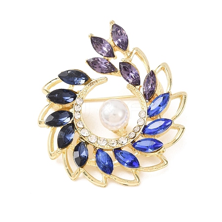 Alloy Rhinestone Lapel Pin Brooches RB-CBA1388-02G-1