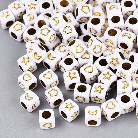 Opaque Acrylic Beads SACR-Q001-09A-1