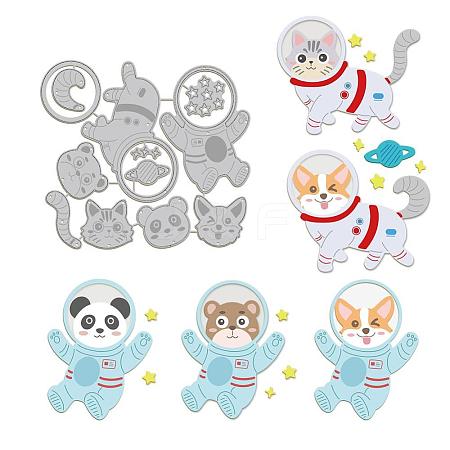 Space Animals Carbon Steel Cutting Dies Stencils DIY-WH0309-1436-1