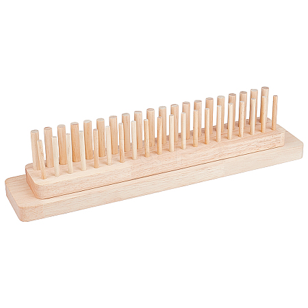 Rectangle Wooden Weaving Loom Kit TOOL-WH0155-192-1