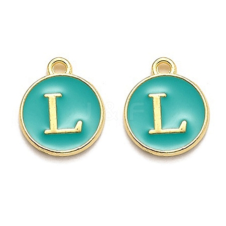 Golden Plated Alloy Enamel Charms LS-ENAM-Q437-15L-1
