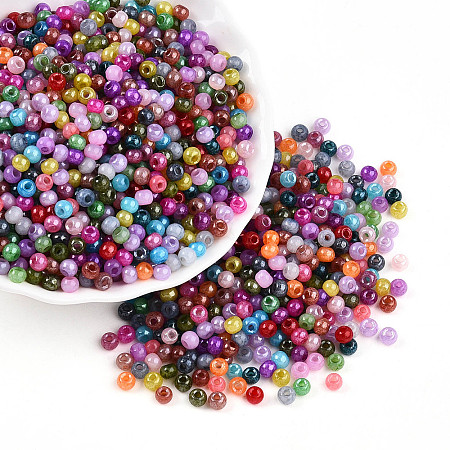 Baking Paint Glass Seed Beads SEED-N007-02H-1