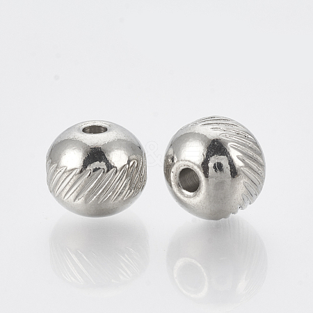 201 Stainless Steel Spacer Beads X-STAS-T034-8mm-02-1