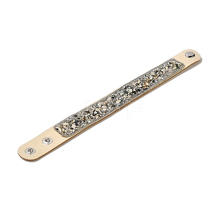Faux Suede Snap Cord Bracelet LS-BJEW-F428-08-1