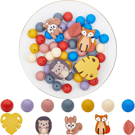 Silicone Alphabet Beads for Bracelet or Necklace Making SIL-SP0001-08-1