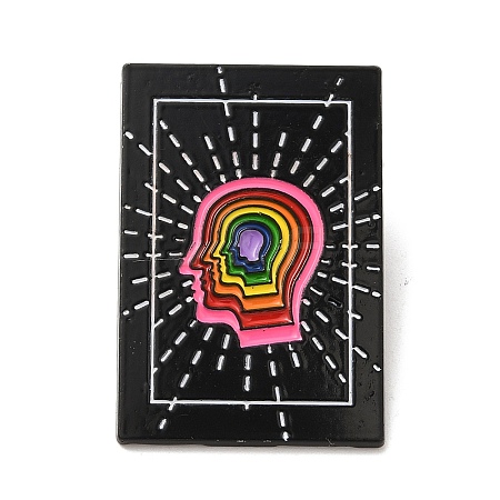 Rainbow Head Enamel Pins JEWB-S025-10-1