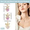 8Pcs Brass Micro Pave Cubic Zirconia Pendants FIND-BBC0004-28B-02-2