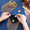 2Pcs Brass & Glass Tassel Epaulettes AJEW-GA0009-97-3