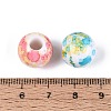 Printed Opaque Acrylic European Beads OACR-Q200-02-4
