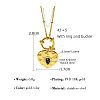 304 Stainless Steel Dyed Black Synthetic Turquoise Pendant Necklaces for Women WGB4F0A-01-6