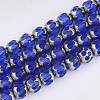 Electroplate Glass Beads Strands X-EGLA-T019-02C-1
