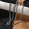 304 Stainless Steel Chain Necklaces NJEW-M078-08P-3