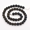 Electroplate Natural Agate Round Beads Strands G-M211-8mm-08-2
