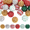 36Pcs 6 Styles Transparent Resin Rhinestone Beads RESI-SC0003-39-1